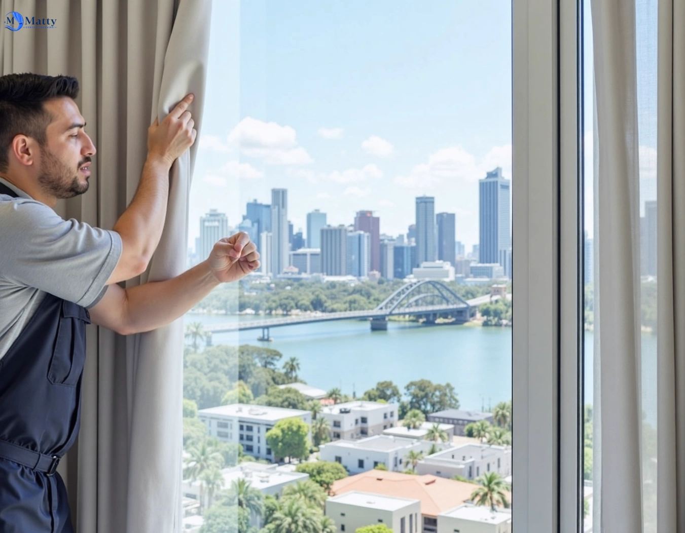 Professional curtain steam cleaning service beveridge-vic QLD by Matty Curtain Cleaning